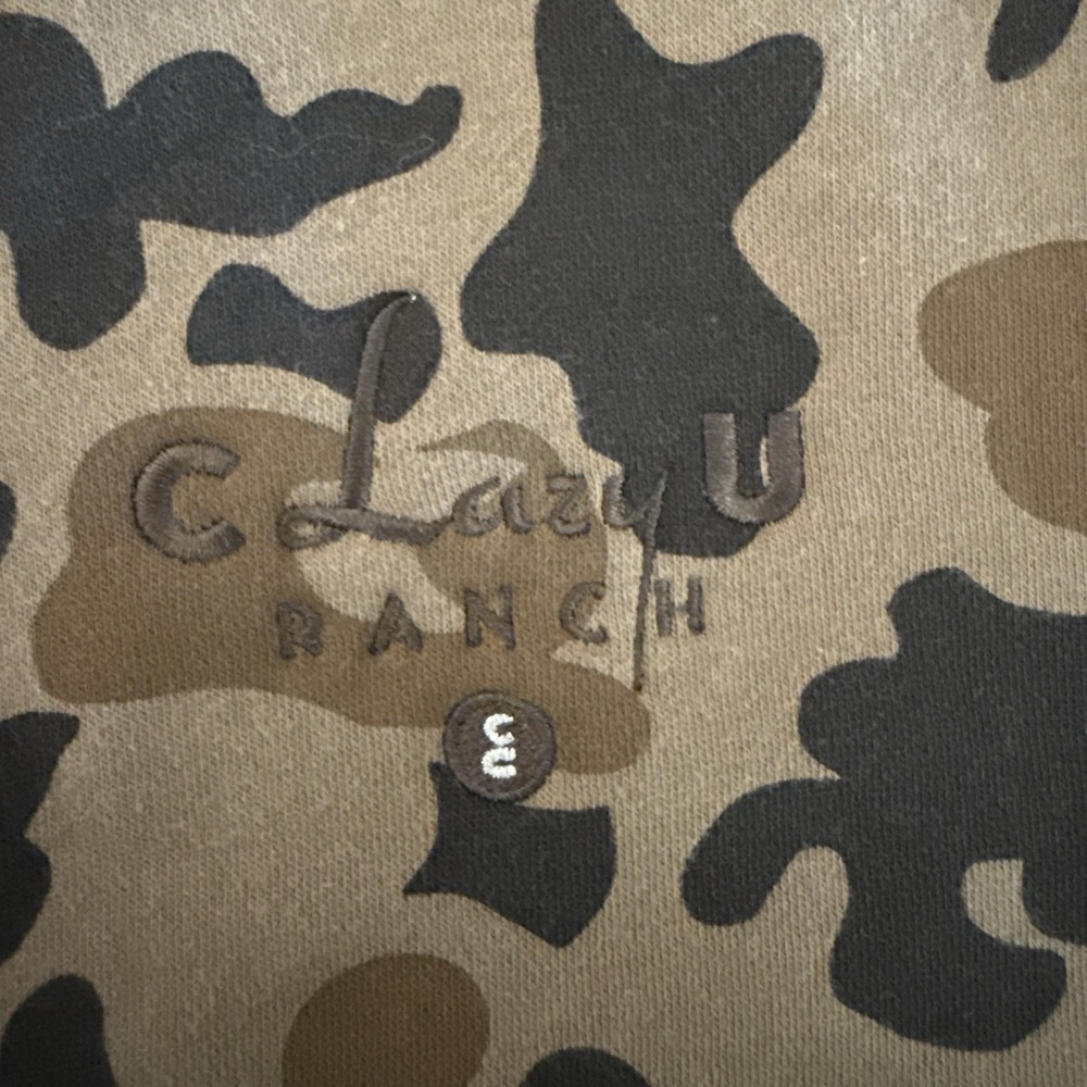 Orvis 1971 Duck Camo Brown Crew Neck Sweatshirt Mens L Outdoor C Lazy U Ranch - Picture 3 of 11